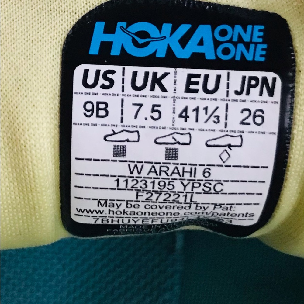 Hokas One Arahi 6 Women’s Size 9 Running Shoes Yellow Athletic Sneakers Gym - Picture 5 of 12